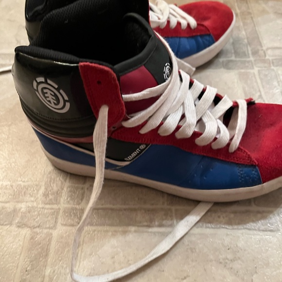 Element high-tops. Red and blue suede and leather.Excellent condition. - Picture 3 of 5
